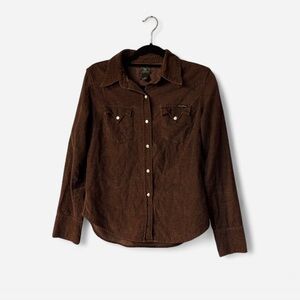 Lucky Brand Brown Button-Up Shirt
